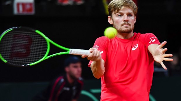 David Goffin, the standout performer at Davis Cup level for Belgium, was a thorn in Australia's side on Sunday.