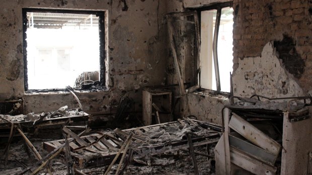 The charred remains of the hospital in Kunduz, which treated 22,000 patients last year.