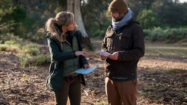 Co-directors Yolanda Ramke, who also wrote the screenplay, and Ben Howling on set in South Australia.