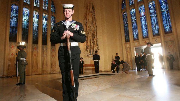 Tomb of the Unknown Soldier at the Australian War Memorial.  