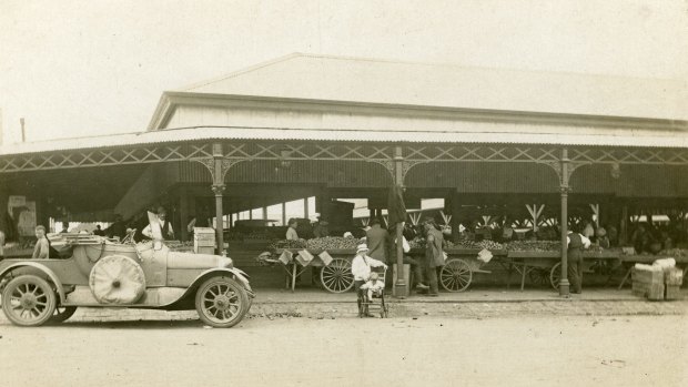 Rough and ready: South Melbourne Market circa the 1920s.