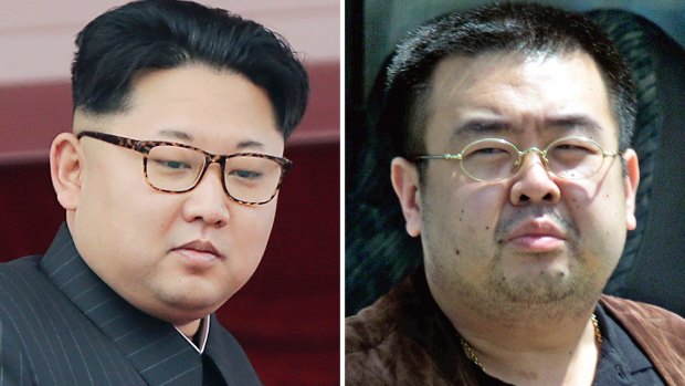 North Korean leader Kim Jong-un, left, last year in Pyongyang, and his late half-brother, Kim Jong-nam, in Narita, Japan in 2001. 