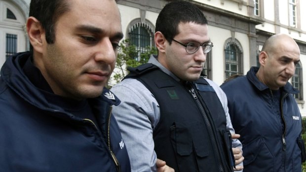 Marios Antonopoulos  (centre), who was convicted of the murder of Doujon Zammit.