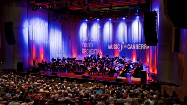 The Canberra Youth Orchestra at the first of its 50th anniversary concerts.