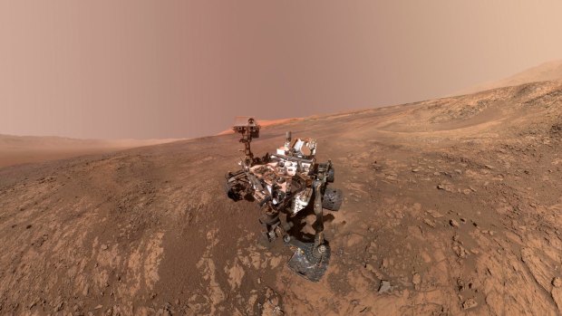 NASA's Curiosity Mars rover on Vera Rubin Ridge. 