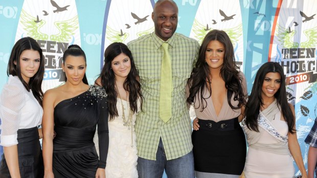 Kendall Jenner, Kim Kardashian, Kylie Jenner, Lamar Odom, Khloe Kardashian and Kourtney Kardashian in 2010.