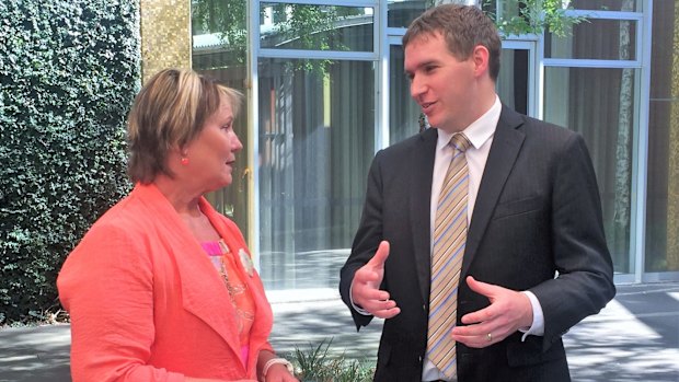 Deputy Canberra Liberals leader Nicole Lawder with leader Alistair Coe, after a reshuffle.