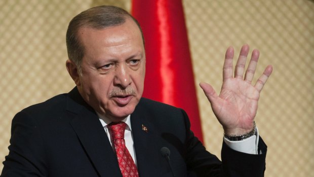 Turkish President Recep Tayyip Erdogan spoke from Tunisia on Wednesday.