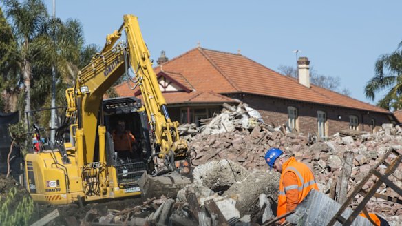 Homes in Haberfield have been demolished for the Westconnex motorway. 