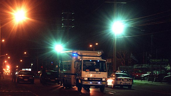 The crime scene in Moorabin where police officers Rodney Miller and Gary Silk where shot dead in August 1998.