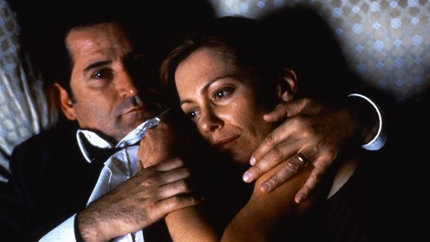 Kerry Armstrong with Anthony LaPaglia in <i>Lantana</i>.