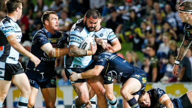Charging home: Cronulla have their sights set on a top four finish.