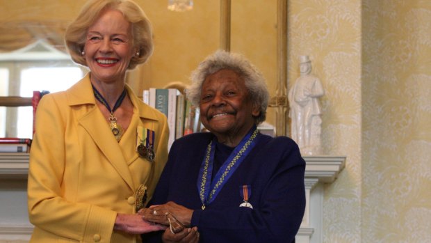 Revered: Australian Governor General Quentin Bryce presents Faith Bandler with the Order of Australia. in 2009.