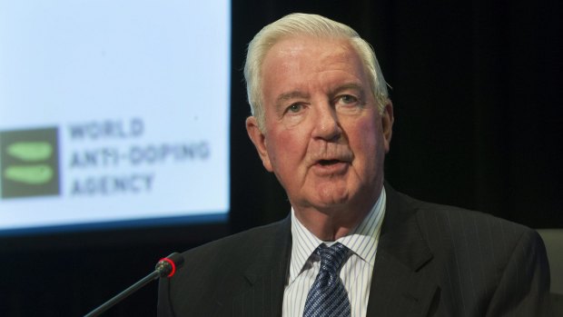 World Anti-Doping Agency President Craig Reedie speaks to the media following a WADA meeting in Montreal in May, 2016.