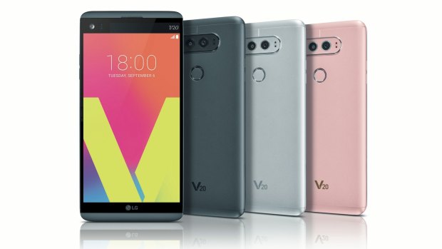 The V20 is a huge phone with a lot of features.