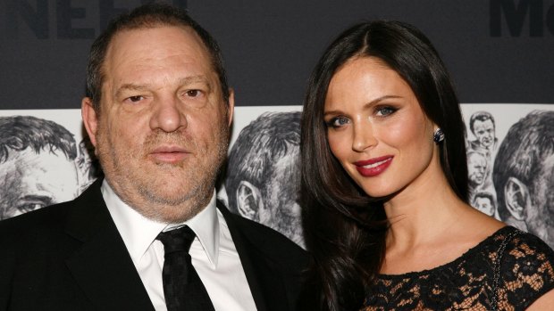 Happier times: Harvey Weinstein with wife Georgina Chapman in 2012.