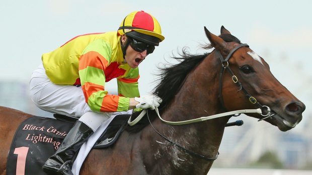 Fly-in, fly-out: Craig Newitt riding Lankan Rupee.