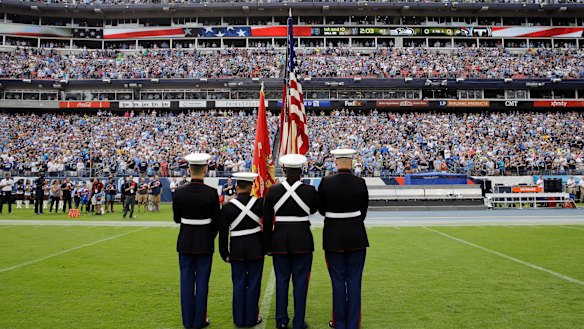 The Americans have a pride in singing their national anthem that is not felt in Australia.