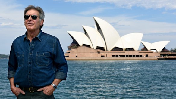 Harrison Ford in Sydney for the launch of <i>Star Wars: The Force Awakens</i> last year.
