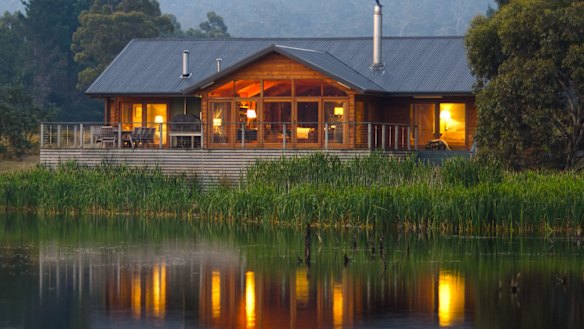 Owner's Lodge is perched above Long Marsh Lake. 