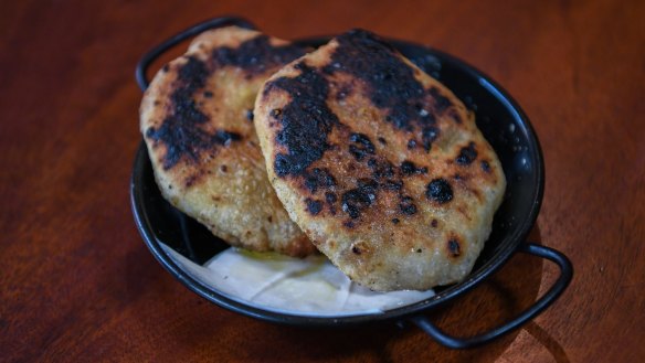 Turkish-style stuffed flatbreads.