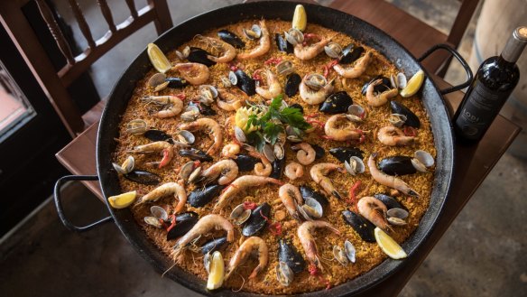 Seafood paella from La Bodega de Andres 