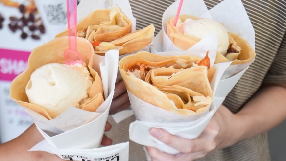 The power of ice-cream and crepes combined.