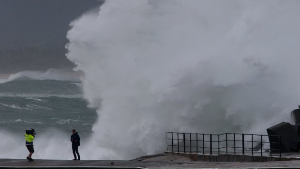 Wollongong Harbour copped a battering during the May 2015 east coast low.