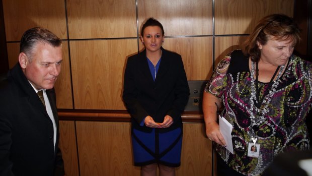 Playing coy: Senator Jacqui Lambie in Parliament House on Wednesday.