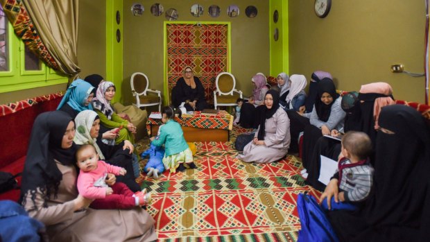 Nour al-Hoda al-Gammal preaches to women in Cairo.