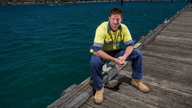 Ben Dennis jumped into the water off Newhaven Jetty on Phillip Island to rescue a drowning man. 