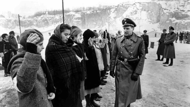 Ralph Fiennes, right, in <i>Schindler's List</i>. The score by John Williams came in at number two.