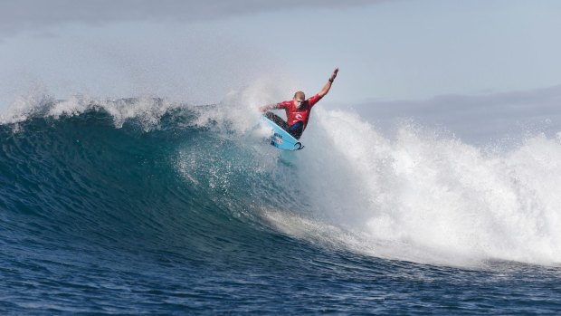 Knocked out: Mick Fanning.