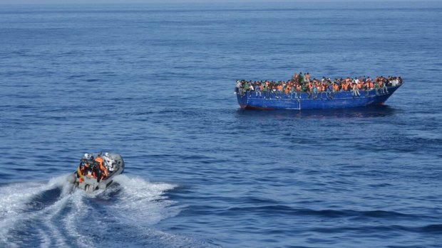 With Libya in crisis, the country has become a thoroughfare for migrants trying to reach Europe. This boat was rescued off the Spanish coast in November having made the crossing from Libya. 