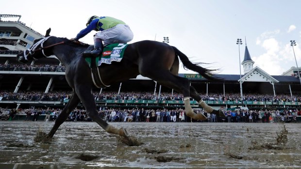 John Velazquez rides Always Dreaming to victory in the 143rd running of the Kentucky Derby.