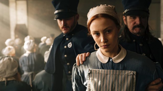 In <i>Alias Grace</i>, Sarah Gadon is Grace Marks, a young Irish immigrant accused and convicted of murdering her boss.