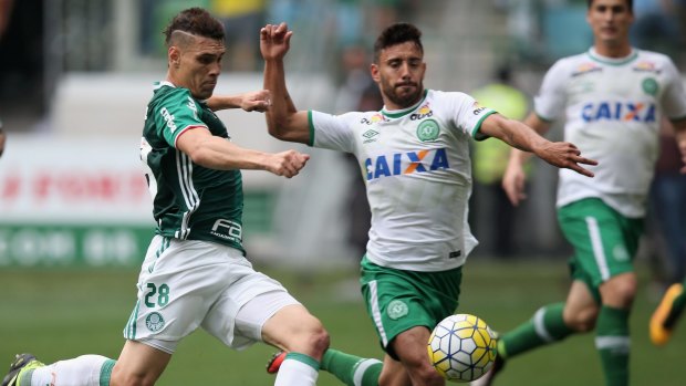 File photo: Chapecoense defender, middle, Alan Ruschel confirmed as a survivor of Colombia plane crash.