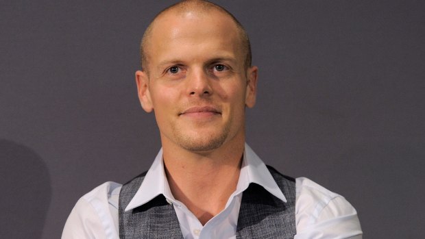 Stepping out of his white T-shirt and jeans: Tim Ferriss.