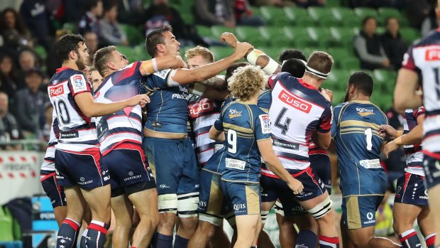 The Brumbies play the Rebels in Canberra on Saturday night.