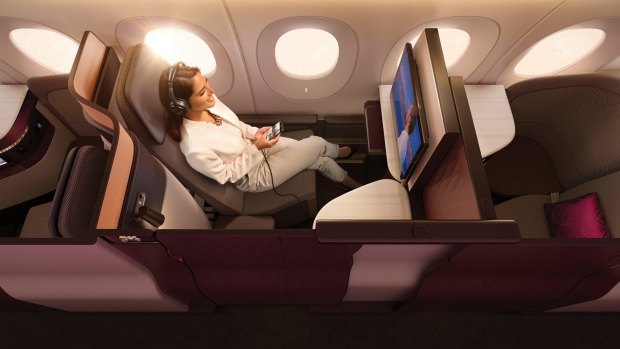 Qatar Airways' QSuite business class was named the world's best.