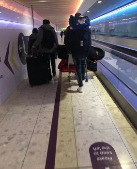 Ben Stokes spotted at Heathrow Airport