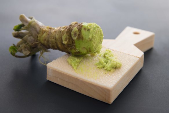 Fresh wasabi has a fat knobbly root that grows as long as your hand.