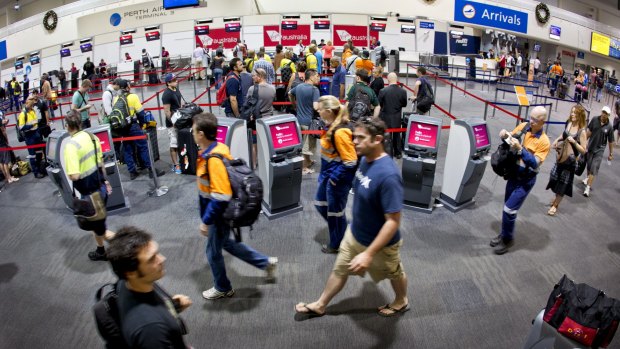 Perth Airport relies on foreign airlines to provide international flights.
