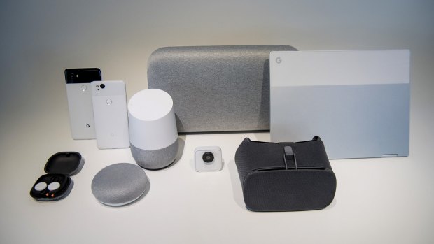 The second generation of Google's own hardware, including the Pixel 2 and Pixel 2 XL, Pixel Buds, Google Home Mini and Max, Google Clips, Daydream VR Viewer and Pixelbook.  