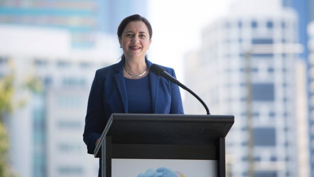Premier Annastacia Palaszczuk talks about jobs, the regions and tourism while in Yeppoon.