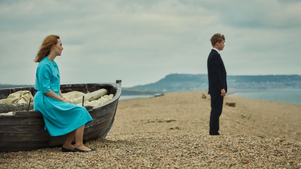 Saoirse Ronan and Billy Howle in On Chesil Beach.