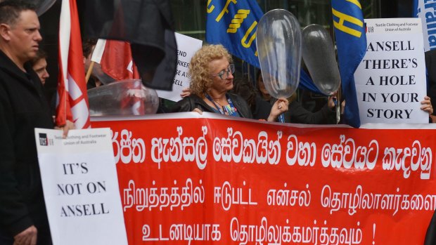 Almost 300 workers have been sacked at an Ansell factory in Sri Lanka.
