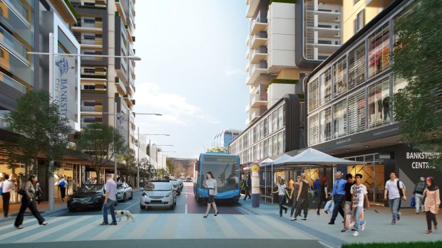 Artist's impression of Bankstown, post-development.