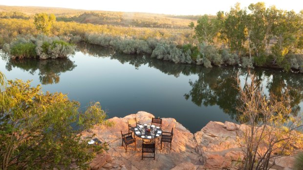 Dining over Chamberlain Gorge.