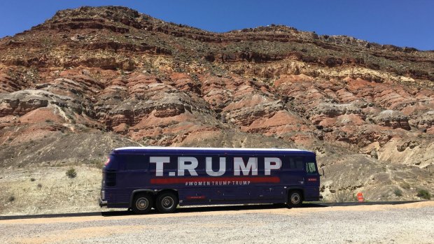 On the highways and byways, the T. Rump bus rolls on.